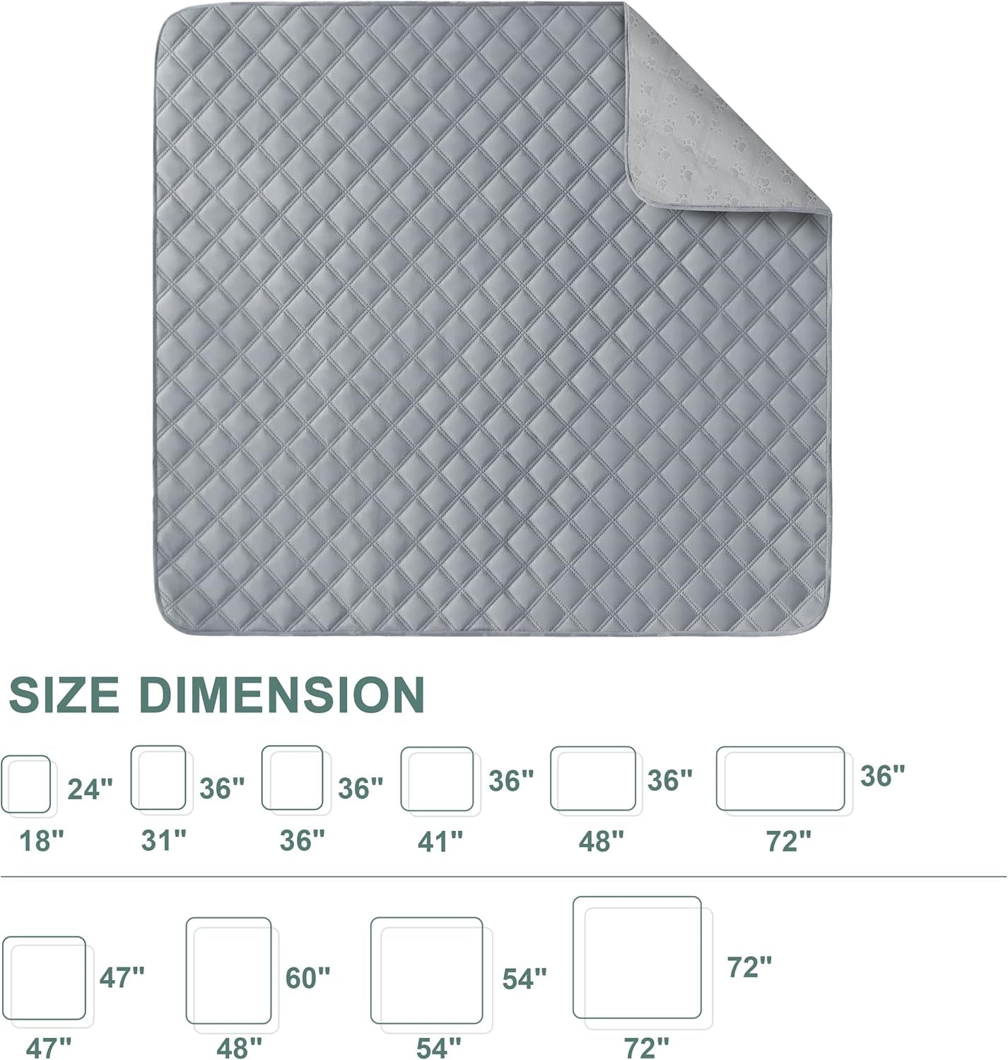 Reusable Washable Pee Pads for Dogs Large/Extra Large 36&