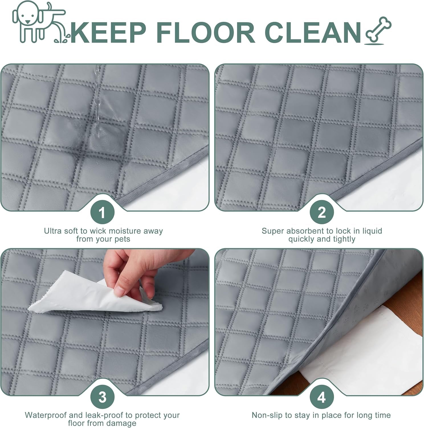 Reusable Washable Pee Pads for Dogs Large/Extra Large 36&