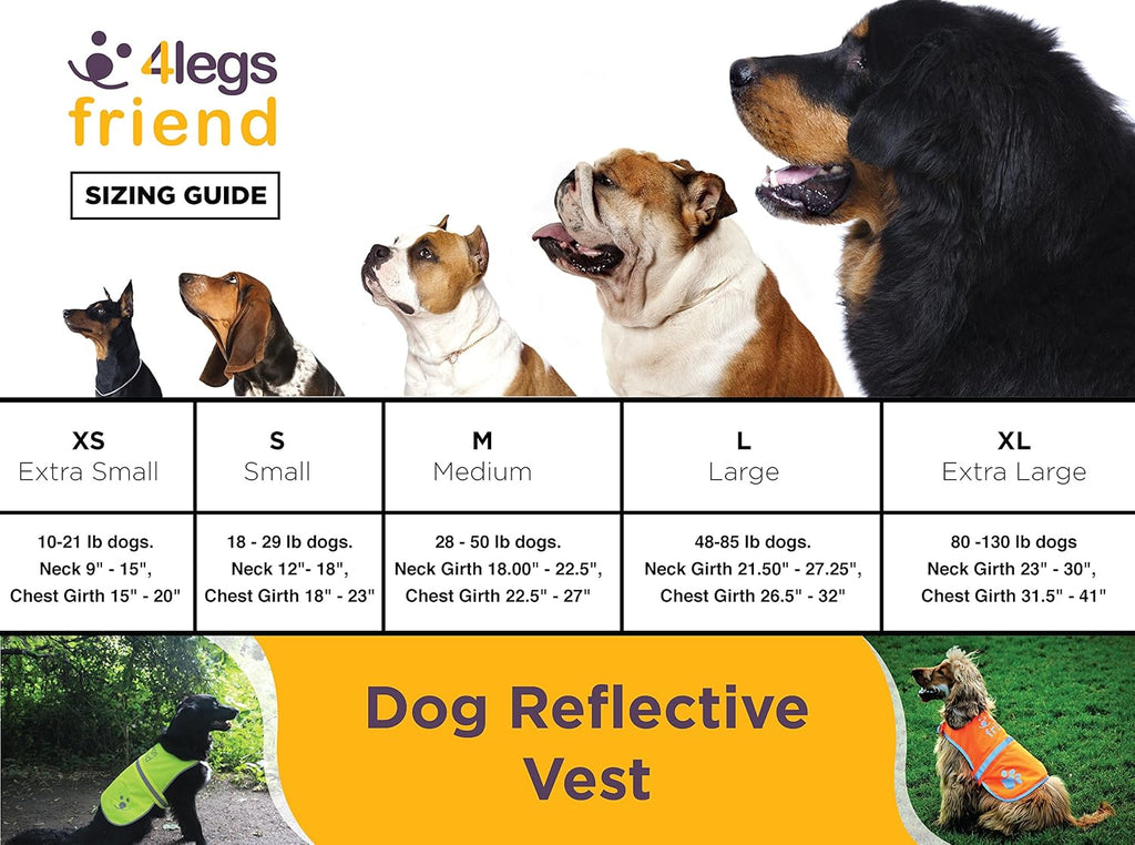 Reflective Dog Vest. Hi-Visibility, Oxford 300D Waterproof Blaze Orange Dog Vest Helps Protect Your Best Friend. Safeguard Your PUP from Motorists & Hunting Accidents, on or off Leash