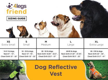 Reflective Dog Vest. Hi-Visibility, Oxford 300D Waterproof Blaze Orange Dog Vest Helps Protect Your Best Friend. Safeguard Your PUP from Motorists &amp; Hunting Accidents, on or off Leash