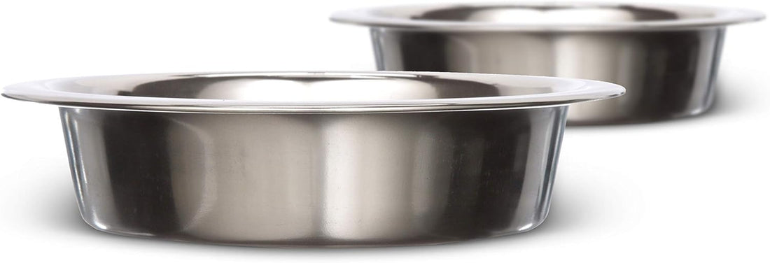 1 Cup 8 Oz. Shallow Stainless Steel Cat Bowls