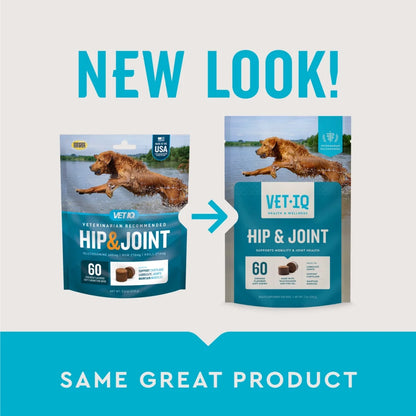 (3 Pack) Vetiq Hip &amp; Joint Supplement for Dogs, Chicken Flavored Soft Chews, 7.4 Oz, 60 Count