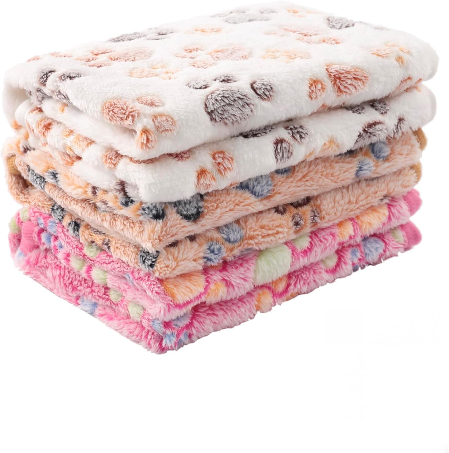 3 Pack Cat and Dog Blanket Soft &amp; Warm Fleece Flannel Sleep Mat, Great Pet Throw for Puppy, Kitten,Cats,Small, Medium &amp; Large Dogs (Medium 30" X 20")