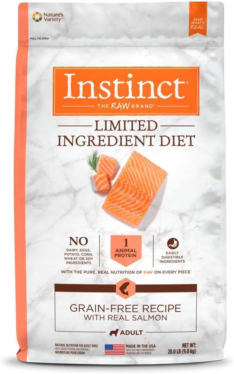 Limited Ingredient Diet, Natural Dry Dog Food, Grain Free Recipe - Real Salmon, 20 Lb. Bag