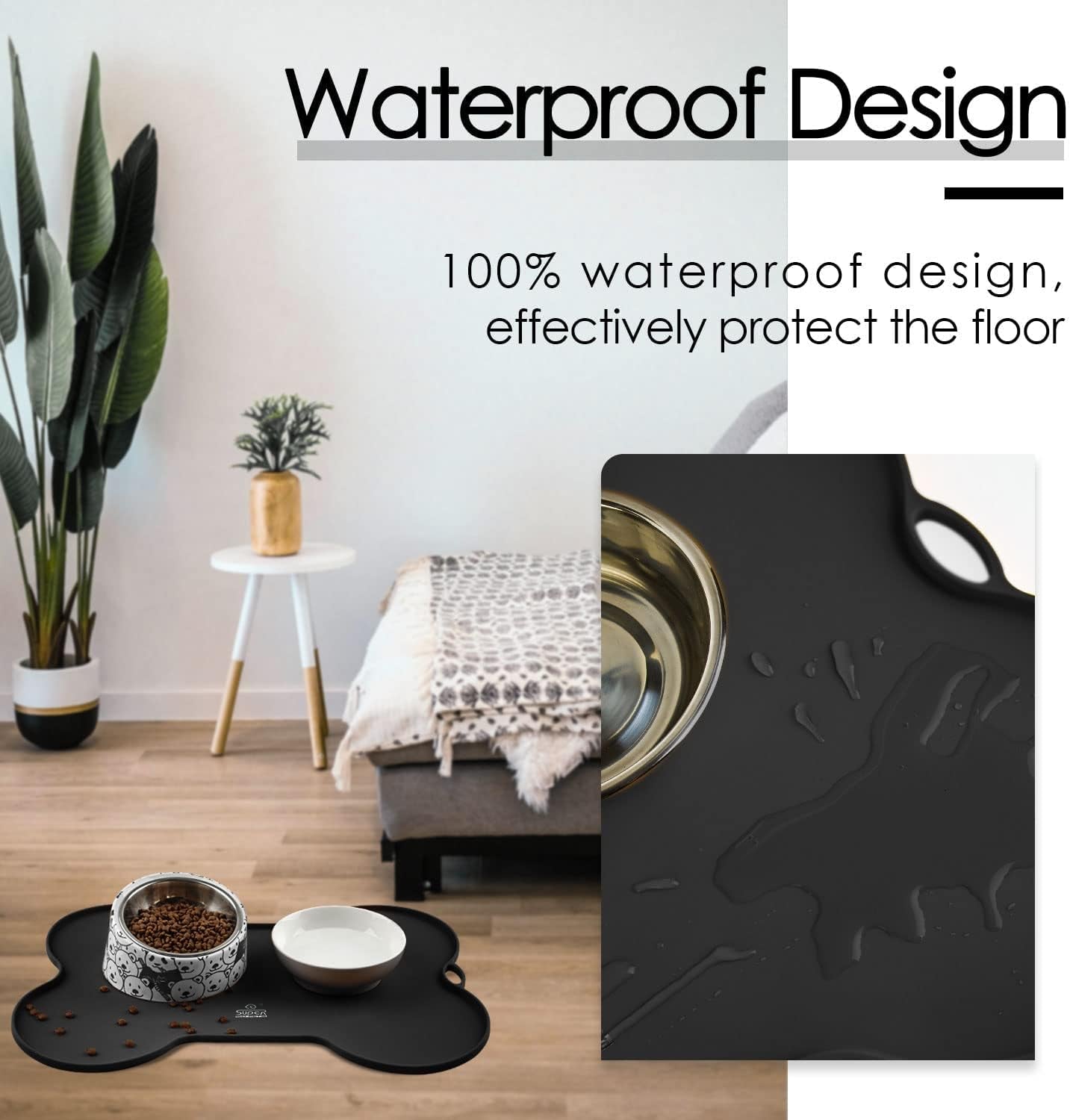 Dog Food Mat Dog Bowl Mat for Food