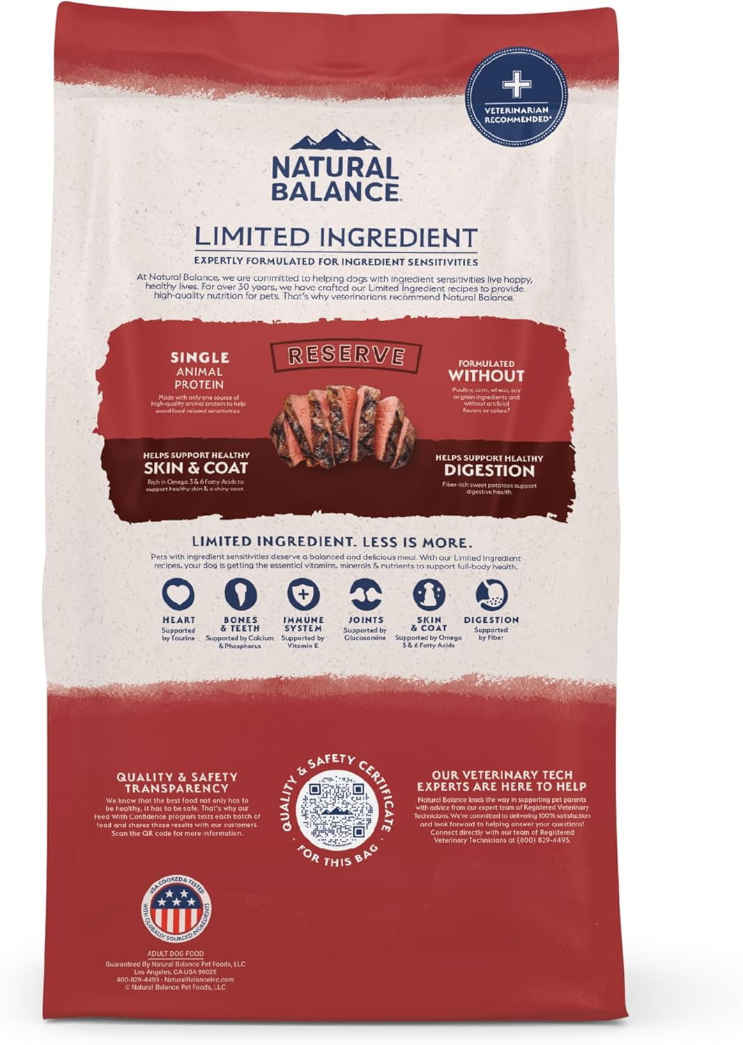 Limited Ingredient Adult Grain-Free Dry Dog Food, Reserve Sweet Potato &amp; Bison Recipe, 4 Pound (Pack of 1)