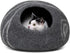 Cat Cave – Premium Felt Cat Bed for Indoor Cats, Handmade Merino Wool (Dark Gray, Medium)