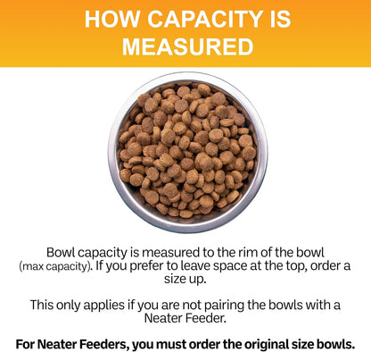 1.5 Cup 12 Oz. Stainless Steel Dog Bowls