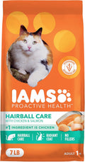 Proactive Health Dry Cat Food Hairball Care, Adult Cat Food, with Real Chicken and Salmon, 7 Lb. Bag