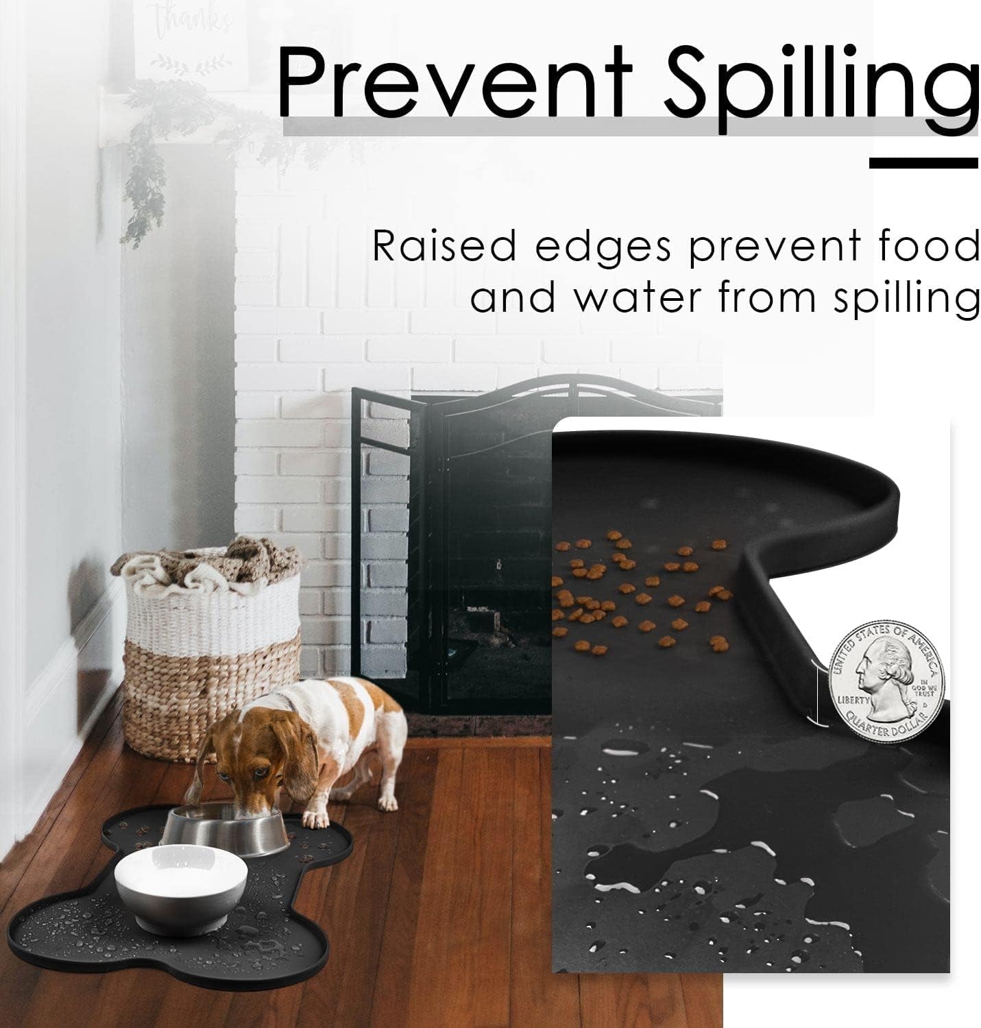 Dog Food Mat Dog Bowl Mat for Food