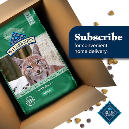 Blue Buffalo Wilderness Healthy Adult Dry Cat Food, Supports Health and Wellness, High-Protein &amp; Grain-Free, Duck, 11-Lb Bag