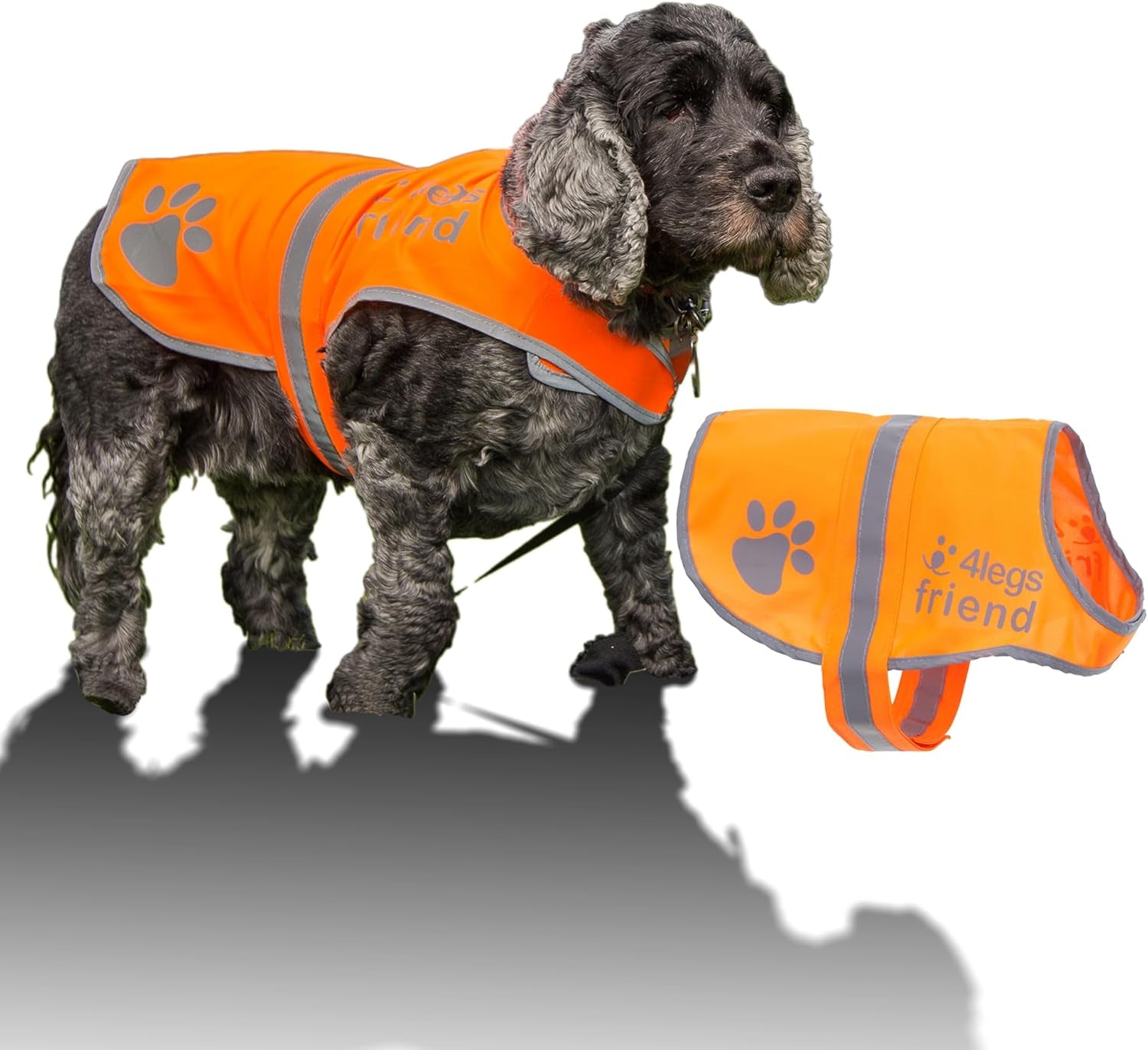 Reflective Dog Vest. Hi-Visibility, Oxford 300D Waterproof Blaze Orange Dog Vest Helps Protect Your Best Friend. Safeguard Your PUP from Motorists &amp; Hunting Accidents, on or off Leash