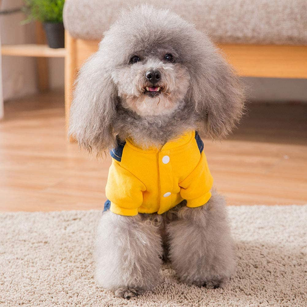 Dog Costume Clothes, Cute Denim Overalls for Small &amp; Medium Pets, Boy &amp; Girl Dogs Coats Jeans T-Shirts Sweatshirts