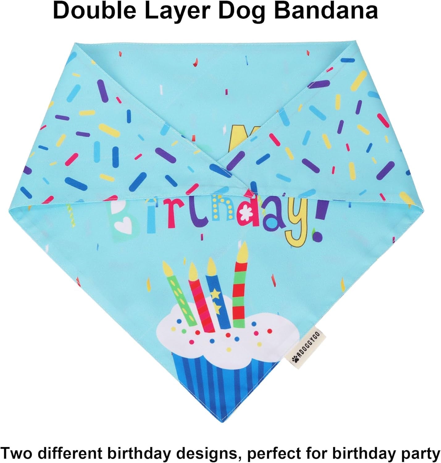 Dog Birthday Bandana Scarf and Blue Boy Pet
