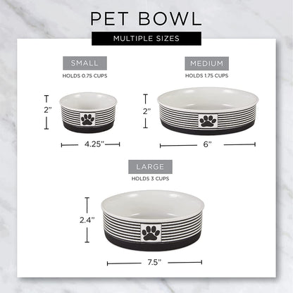 Lattice Collection Pet Bowl &amp; Canister, Small Set, 4.25X2", Gray, 2 Count