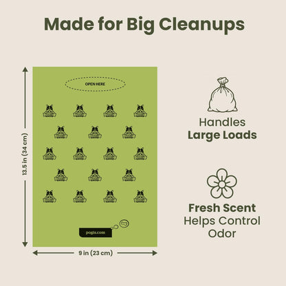 Pogi’S Dog Poop Bags – Leak-Proof &amp; Extra Thick Pet Waste Bags (Fresh Scent, 10 Rolls, 150-Count)