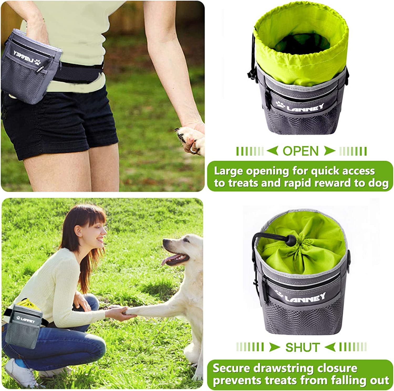 Dog Treat Pouch - 3 Ways to Wear Dog Treat Bag